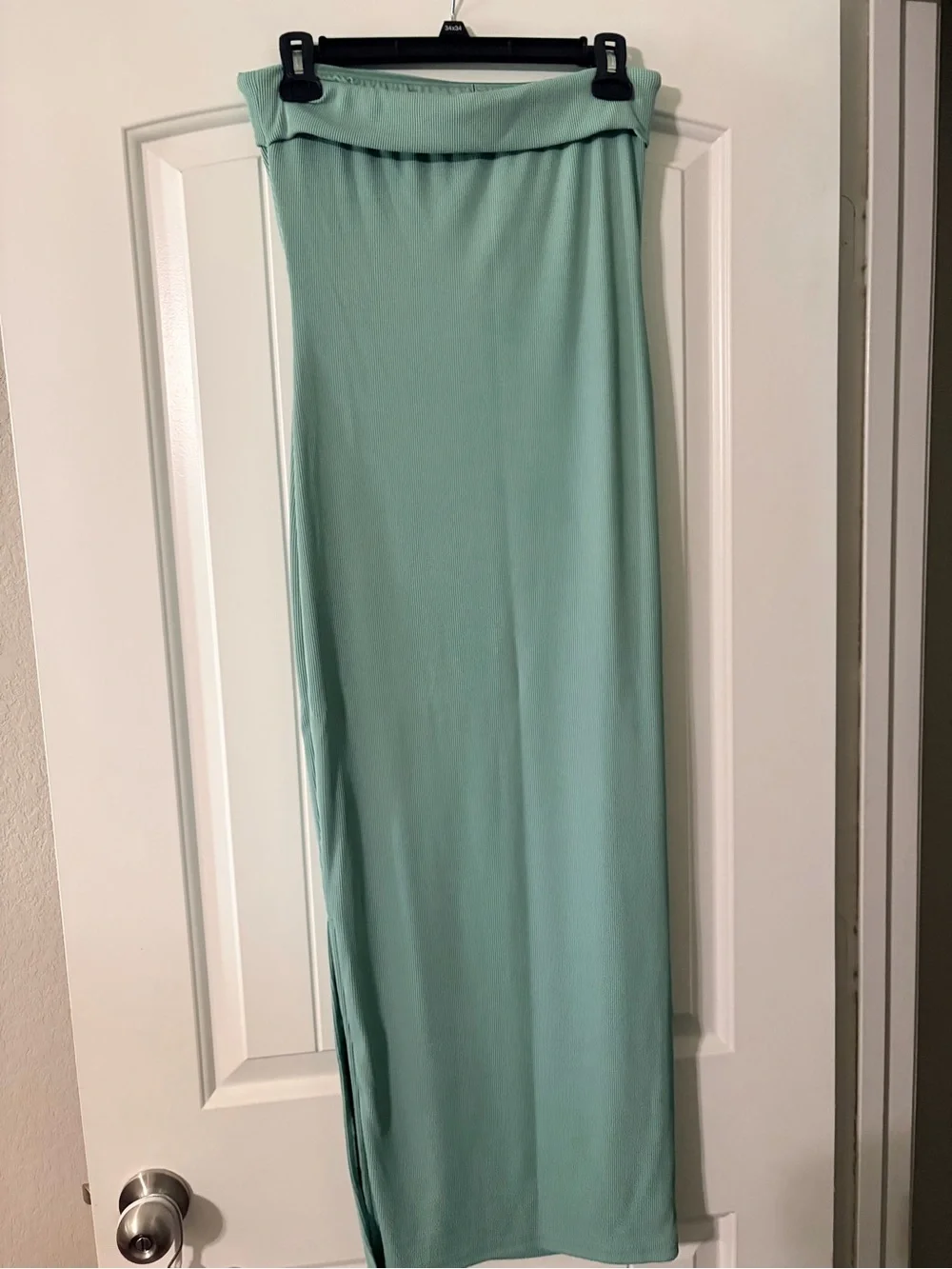 Strapless Bodycon Dress in Mint Green